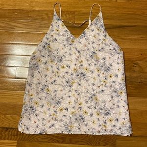 Loft lace floral tank top